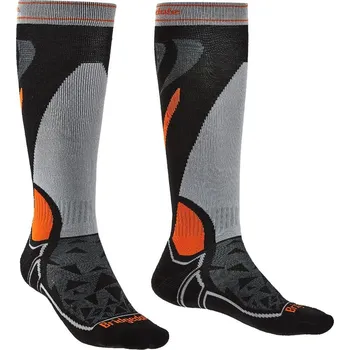 Pánské termo ponožky Bridgedale Ski Midweight Black / White L (44-47EU)