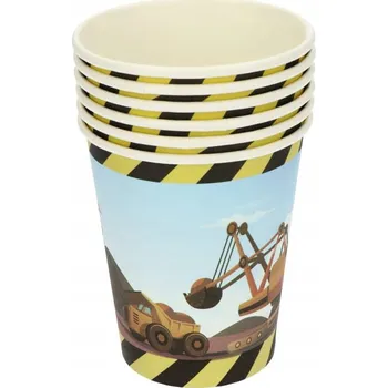 Jednorázové nádobí KELÍMKY STAVEBNÍ STROJE 250ML 6 KS