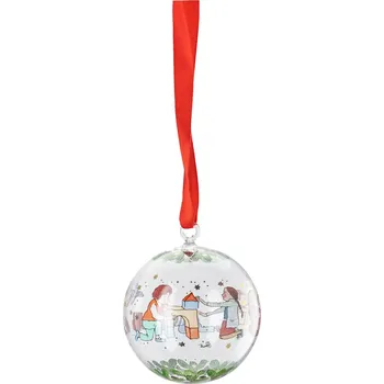 Vánoční ozdoba Rosenthal Skleněná ozdoba na stromeček Koule, Vánoční radovánky, Ø 6 cm 02253-723060-49707