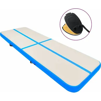 Fitness vidaXL Nafukovací žíněnka s pumpou 400 x 100 x 15 cm PVC [92662] Barva: Modrá