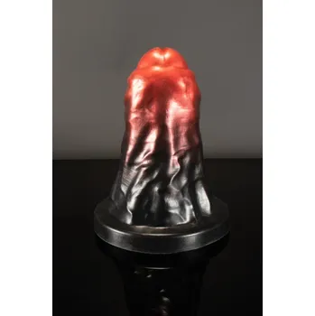 Dildo Twisted Beast Valac Demon Blood (Ombre) XXL, prémiové silikonové dildo s Vac-U-Lock s přísavkou 29,6 x 11,2–19 cm