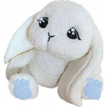 Jedlá dekorace na dort Cukrová figurka nádherný zajíček modré tlapičky - K Decor