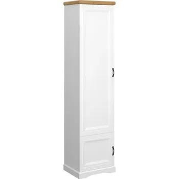 regál Dvoudveřový regál Riva 52 cm - Mebelbos Bílá / dub Harbor 52.4x212.6 cm