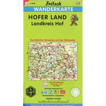 Hofer Land, Landkreis Hof 1 : 50 000. Fritsch Wanderkarte