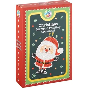 Vánoční dekorace moxy diamantové malování – vánoční ozdoba santa