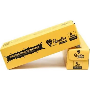Kvalitní a nelepivý Qnubu papír na extrakci usnadňuje práci s bylinnými výtažky. V potravinářské kvalitě. Odolný proti vysokým teplotám a tlaku.