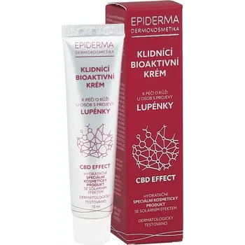 Pleťový krém Speciální dermokosmetika EPIDERMA krém při lupénce obsahuje velice originální a ve světě ojedinělou mixturu se solárním efektem. Z natřeného krému se díky osvitu horským sluncem vytváří v kůži vitamin D, který je buňkami velice žádaný při léčbě lupénky.