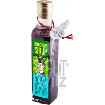 Sirup Sirup z konopí a máty. Silná konopná chuť lehounce podpořená přirozeným mátovým aroma.