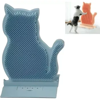 Kartáč pro zvířata TopTechnology Masážní kartáč pro kočky na odstraňování chlupů a svědění (modrý)