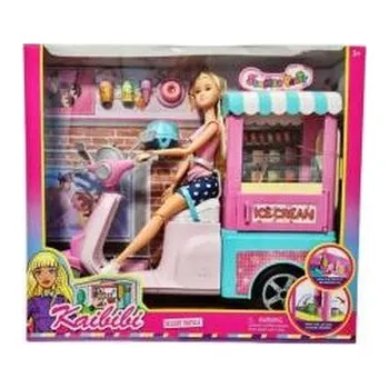 Panenka Lalka ze skuterem z lodziarnią