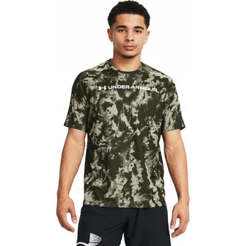 Pánské tričko Under Armour UA TECH ABC CAMO SS zelené