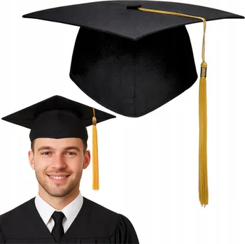 Čepice Czapka biret absolwenta Korbi černá univerzální