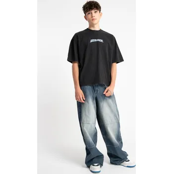 Reporter Young | Chlapecké modré džíny s volným střihem BAGGY a moderními švy - Barva MODRÁ, Velikost 188 253-0110B-40-002-1