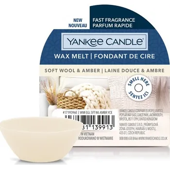 Yankee Candle Vonný vosk 22 g, Soft Wool & Amber