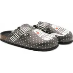 SAMLUX® Dámské korkové pantofle s plnou špičkou 9005 Barva: Black, Velikost: 37