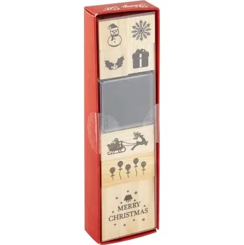 Vánoční dekorace Grafix Dřevěná razítka vánoční