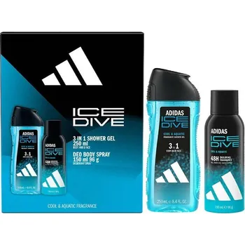 Sprchový gel ADIDAS MEN DEOSPRAY 150 ML + SPRCHOVÝ GEL 3V1 ICE DIVE 250 ML