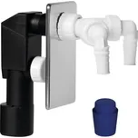 BRUCKNER Podomítkový pračkový sifon, 2 přípojky, DN40/50, nerez lesk