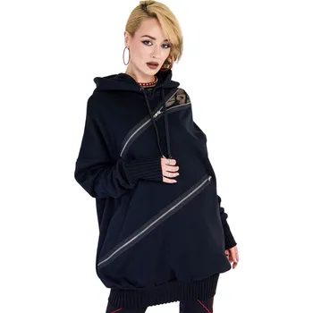 Dámská mikina mikina s kapucí dámské - Black - JAWBREAKER - HLA 4441 - XL