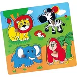 Dřevěné puzzle s úchyty VIGA ZOO UNI Mix