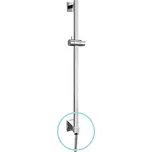 SAPHO Sprchová tyč s vývodem vody, posuvný držák, hranatá, 600mm, chrom