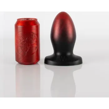 Anální kolík Twisted Beast Ted Demon Blood (Ombre) 8.5", prémiový silikonový anální kolík 13,5 x 4,7–7 cm