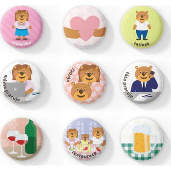 Kalendář Dokido Máma a táta - sada magnetek