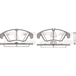 Sada brzdových destiček, kotoučová brzda REMSA 1304.10