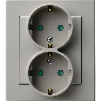 Elektrická zásuvka Zásuvka bez uzemnění s clonkami, kompletní OSPEL SONATA GP-2RP/75, bílá matná