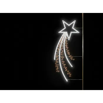 Vánoční světelná dekorace Vánoční dekorace na sloupy VO Kometa 3, 150 cm, Modrá