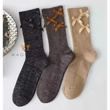 Dámské ponožky Dámské ponožky Lurex and Ribbons - 35-40 / tmavě hnědá