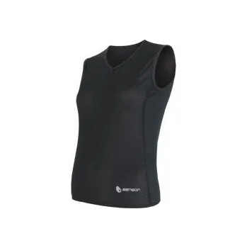 Dámské tričko SENSOR COOLMAX AIR dámské triko bez rukávu V-neck černá M; Černá tílko + DÁREK DLE VÝBĚRU!