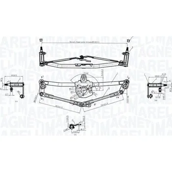 Motorek stěrače a odstřikovače Tyčoví stěračů MAGNETI MARELLI 85570190