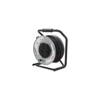 Napájecí kabel Prodlužovací síťový kabel Zásuvky 4 neoprén černá 40m 16A