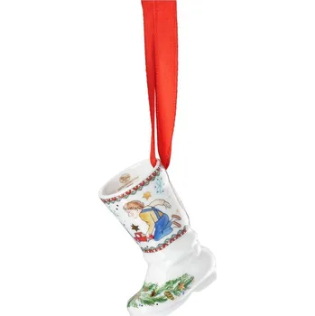 Vánoční dekorace Rosenthal Vánoční radovánky 02249-727501-27829 porcelánová mini bota 7 cm