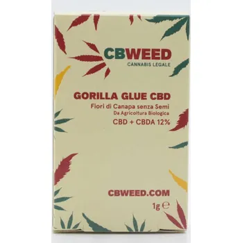 CBD CBD květ odrůdy technického konopí Gorilla Glue.