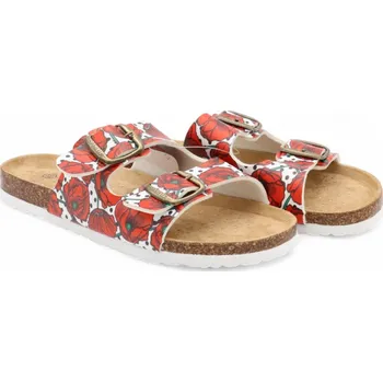 Dámské pantofle SAMLUX® Dámské korkové biopantofle červené 9027 Barva: Red, Velikost: 38