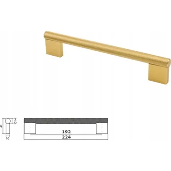 Nábytkové kování Nábytková úchytka VIEFE 0486 GRAF BIG 192mm mosaz