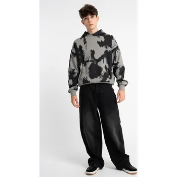 Chlapecké džíny Reporter Young | Chlapecké černé džíny s volným střihem BAGGY a moderním ozdobným přívěskem - Barva ČERNÁ, Velikost 170 253-0110B-40-009-1