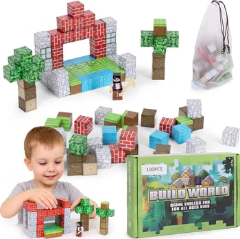 Build World magnetická stavebnice pro děti s úložným vakem 100 dílků ostatní stavebnice Build World magnetická stavebnice pro děti s úložným vakem 100 dílků
