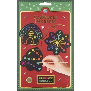 kreativní sada MOXY Sada škrabacích obrázků Vánoce 9 ks