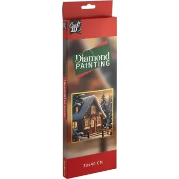 Diamantové malování Diamantové malování Zimní chaloupka 30 × 40 cm