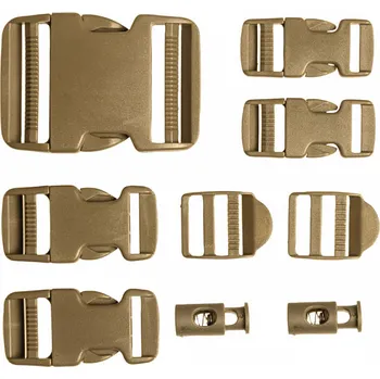 Sada náhradních plastových přezek a zámků Černá