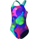 Dívčí plavky Arena SPRAY PAINT SWIMSUIT SWIM PRO BACK 12/13 Modrá, Zelená, Růžová, Žlutá