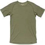 Pánské merino tričko Devold LAUPAREN MERINO 190 L Khaki, Bílá