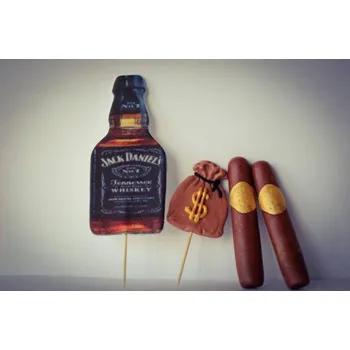 Jedlá dekorace na dort Cukrová figurka pro muže - boháč - K Decor