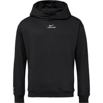 Pánská mikina Pánská tréninková střední vrstva Nike PRO THERMA-FIT M Černá, Bílá