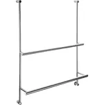 SAPHO Závěsný držák ručníků na sprchovou zástěnu 600x730x125mm, chrom