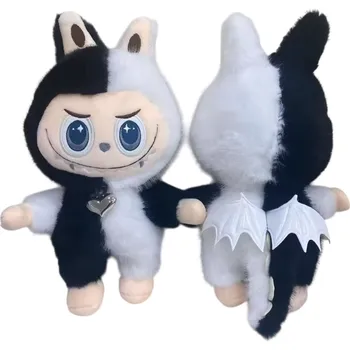 plyšák Labubu The Monsters s křídly a ocasem 40 cm černý/bílý