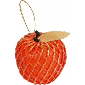 Vánoční dekorace JABLKO ZÁVĚS POMERANČOVÉ 7 CM VÁNOČNÍ KOULE NA VÁNOČNÍ STROMEK K DEKORACI OZDOBA